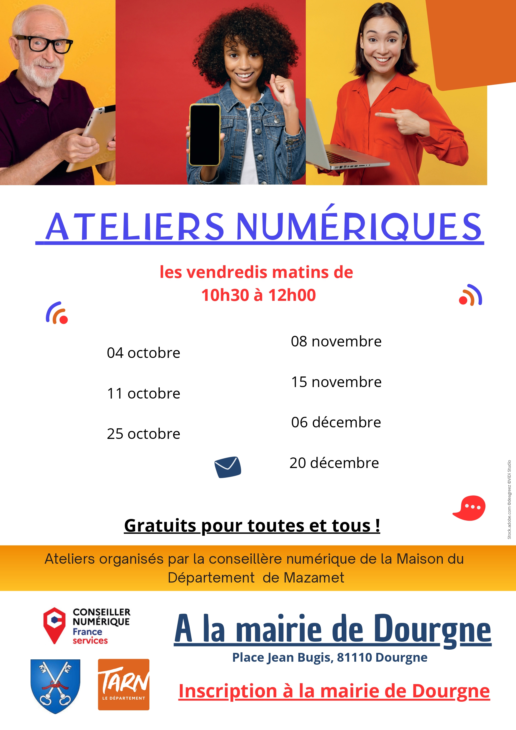 affiche ateliers numériques