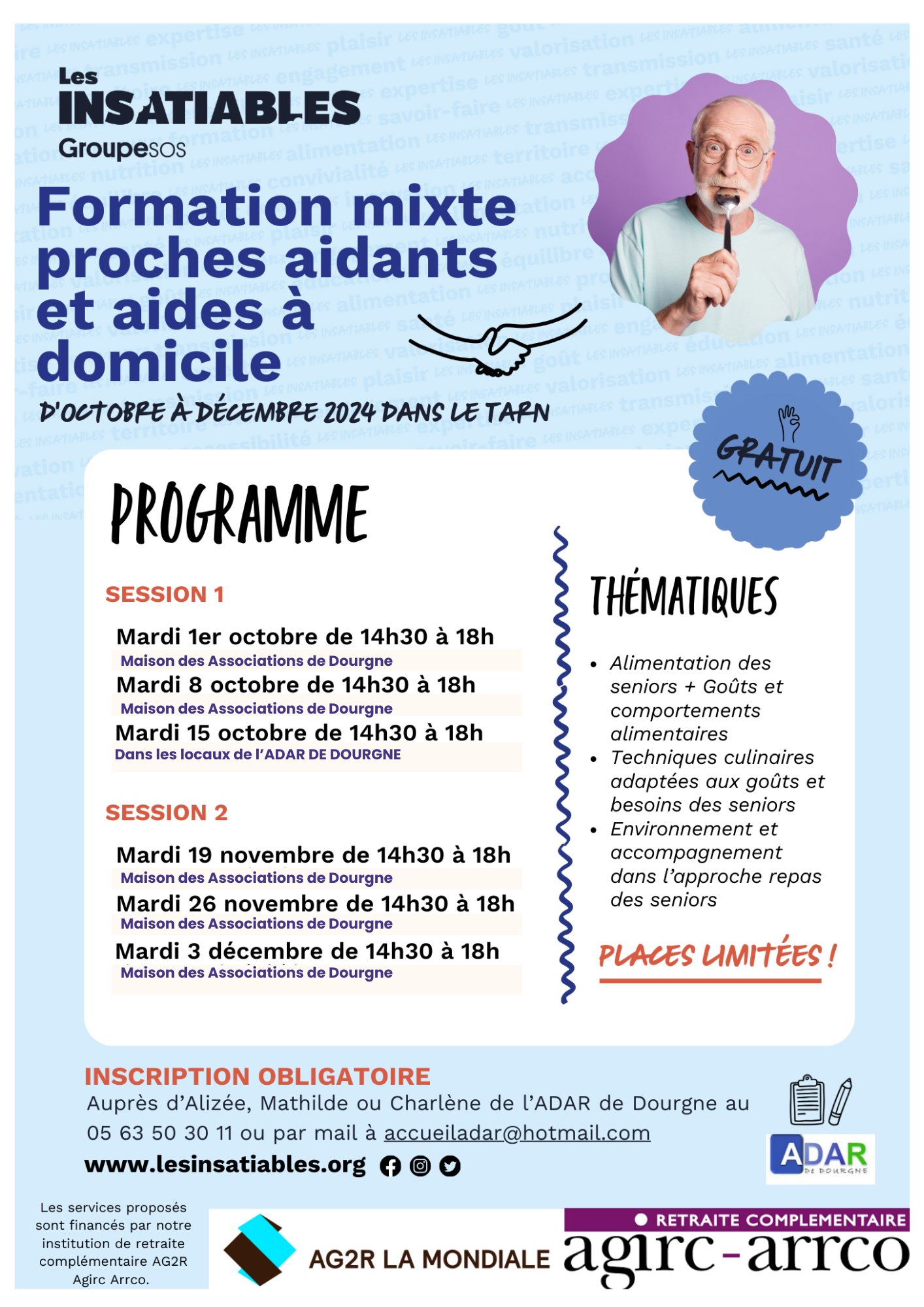 affiche formation diététique pour les aidants