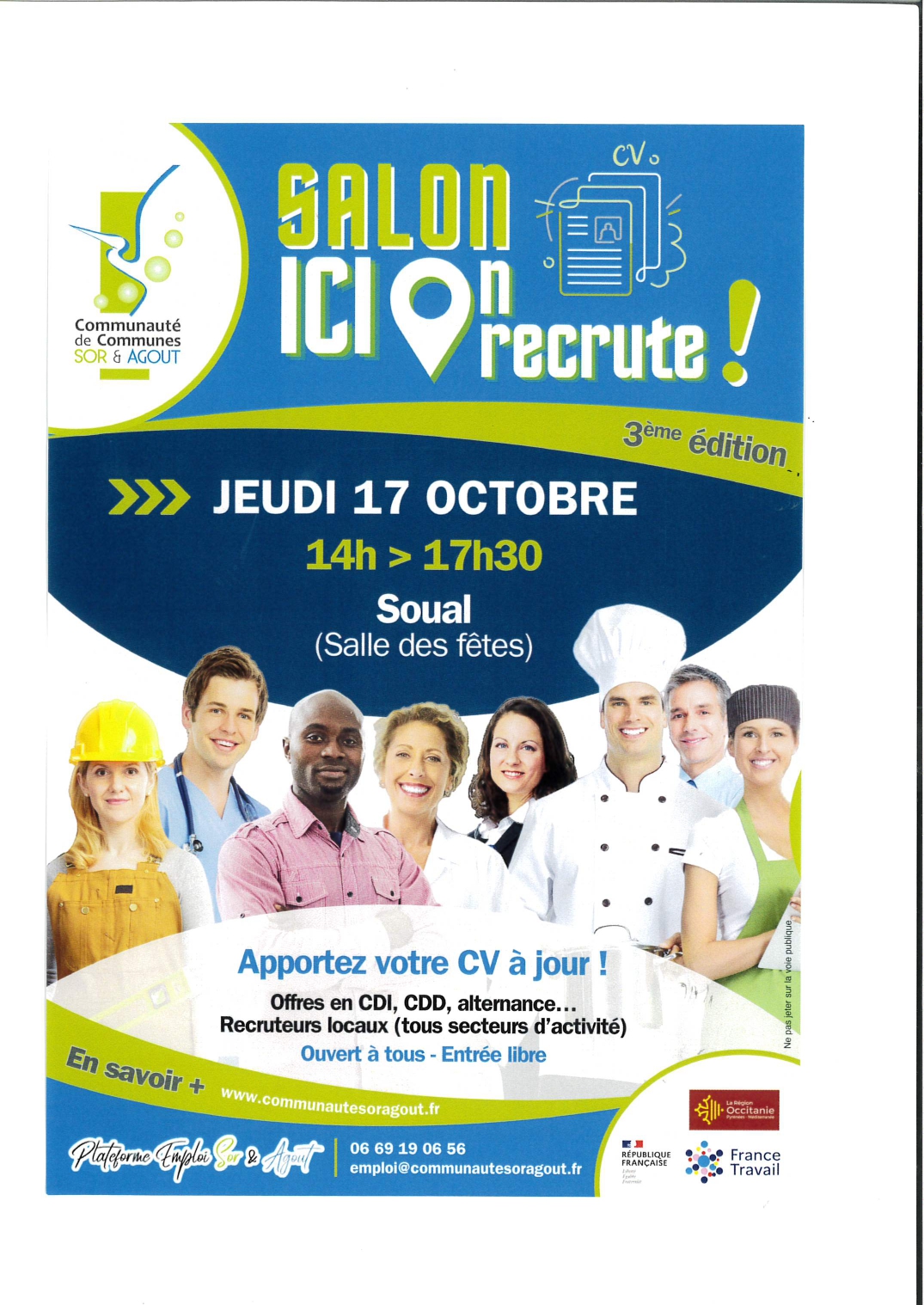 affiche Salon ici on recrute !