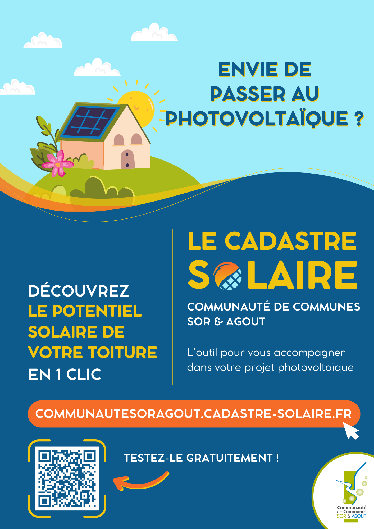 affiche potentiel solaire avec la CCSA