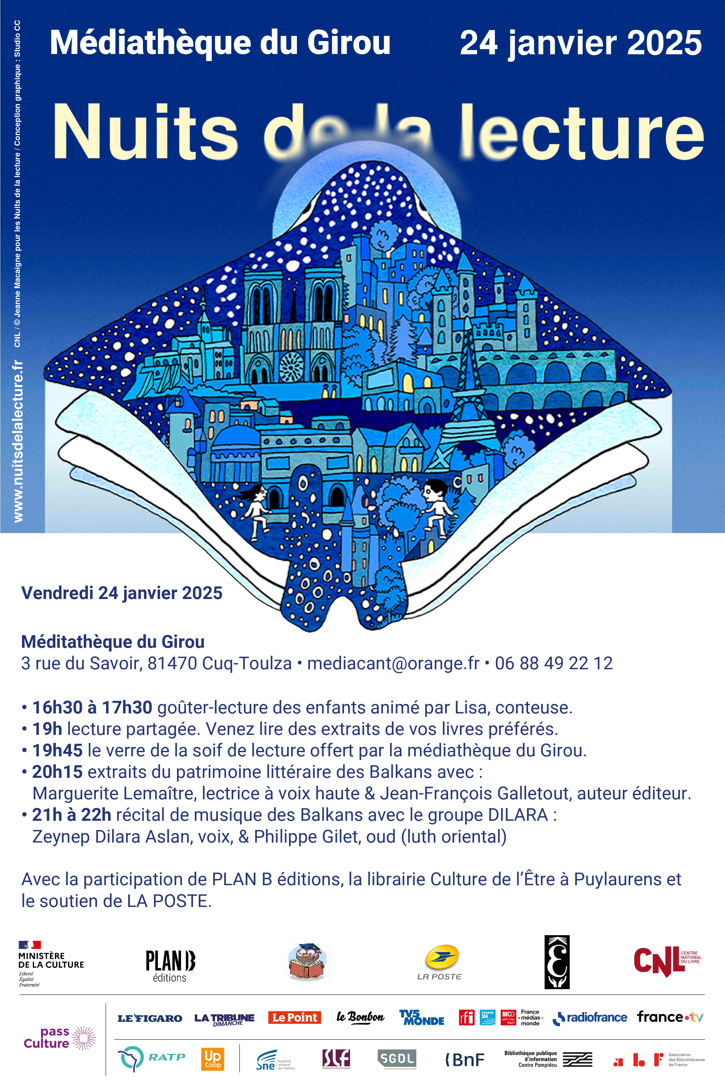 affiche nuits de la lecture