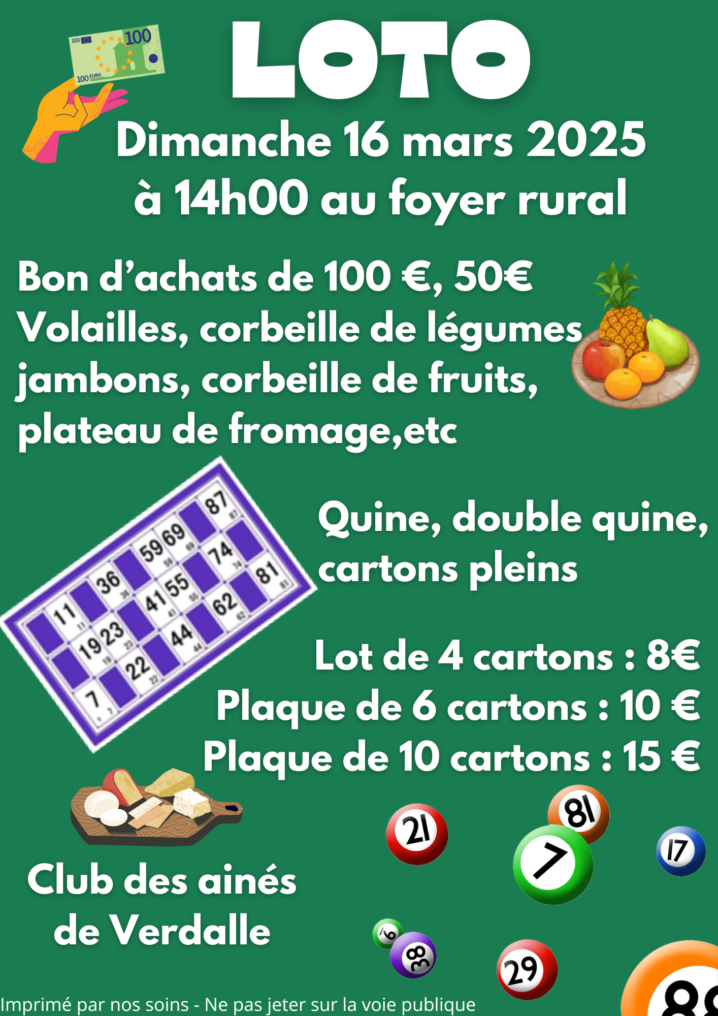 affiche loto du 16 mars