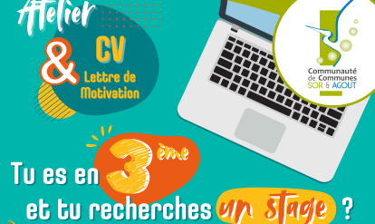 affiche atelier CV lettre de motivation pour les élèves de 3ème