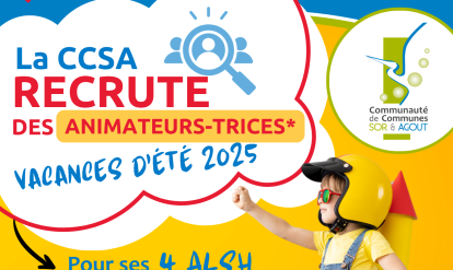 Affiche recrutement animateurs été 2025