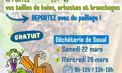 affiche broyage des déchets verts